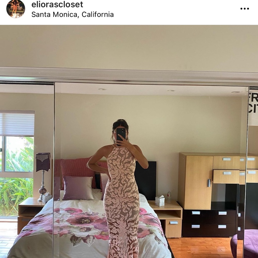 ABS pink maxi dress